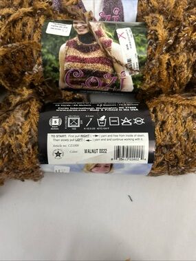 Caron Cozi Yarn Lot Of 12+ Skeins (x 75 Yards) Walnut 0022 Brown/amber/tan Bulky